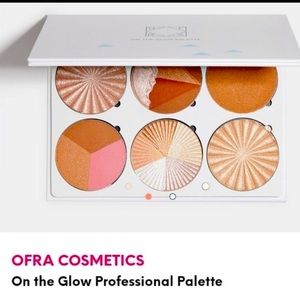 NEW Ofra On The Glow Blush, Bronzer, Highlight & Contour Palette W/FREE Brush